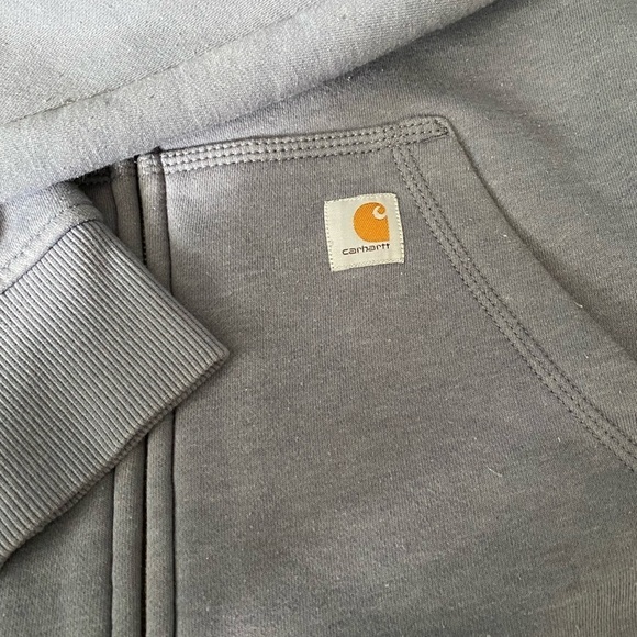 Carhartt Blue/Grey Fleeced Lined Zip-up Hoodie Jr Size Large (unisex) - Picture 7 of 10